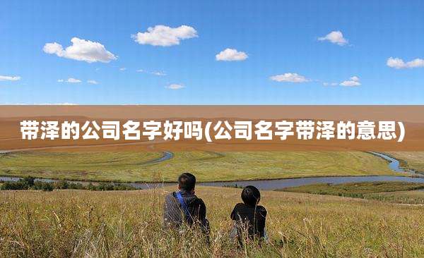 带泽的公司名字好吗(公司名字带泽的意思)