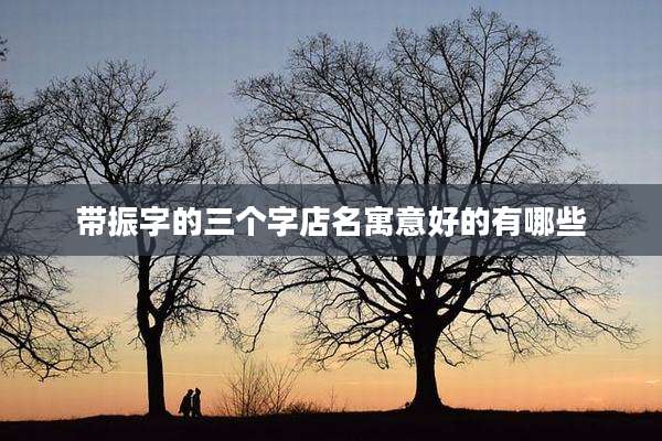 带振字的三个字店名寓意好的有哪些