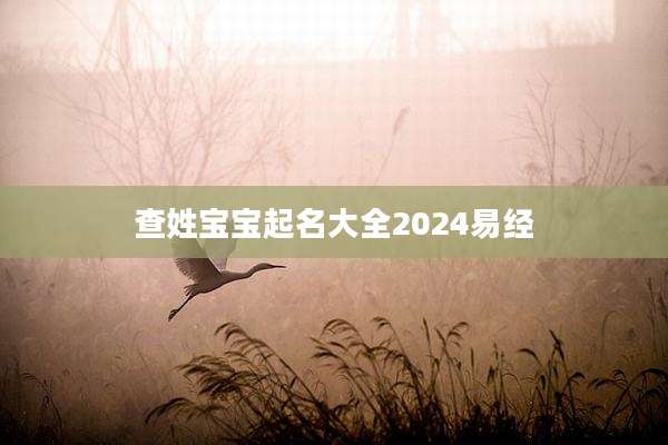 查姓宝宝起名大全2024易经