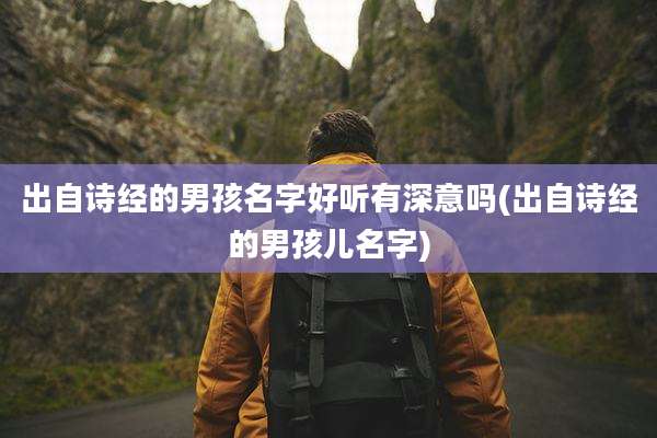 出自诗经的男孩名字好听有深意吗(出自诗经的男孩儿名字)