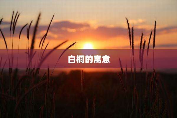 白桐的寓意