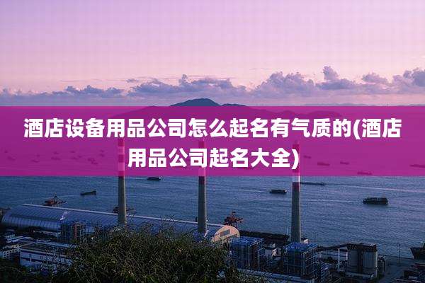 酒店设备用品公司怎么起名有气质的(酒店用品公司起名大全)