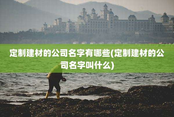 定制建材的公司名字有哪些(定制建材的公司名字叫什么)