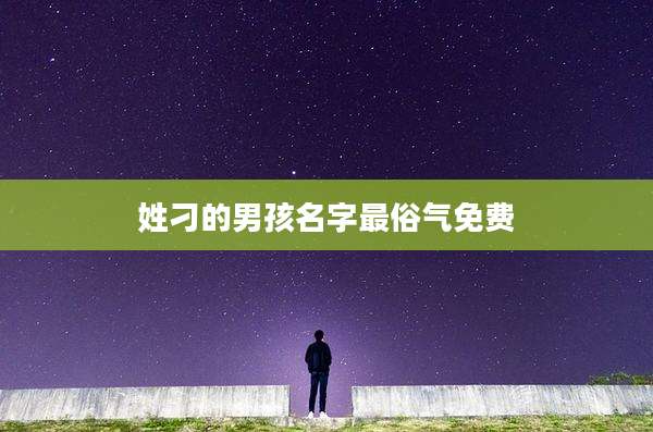 姓刁的男孩名字最俗气免费