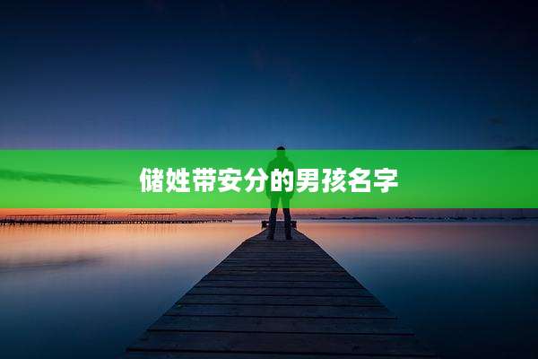 储姓带安分的男孩名字