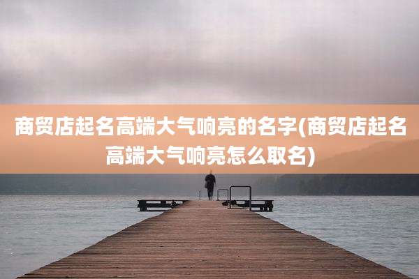 商贸店起名高端大气响亮的名字(商贸店起名高端大气响亮怎么取名)