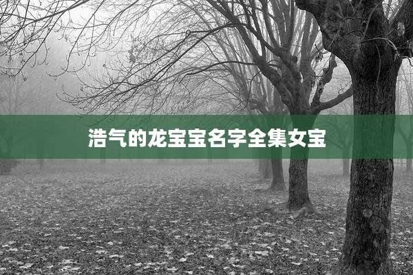 浩气的龙宝宝名字全集女宝