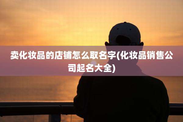 卖化妆品的店铺怎么取名字(化妆品销售公司起名大全)