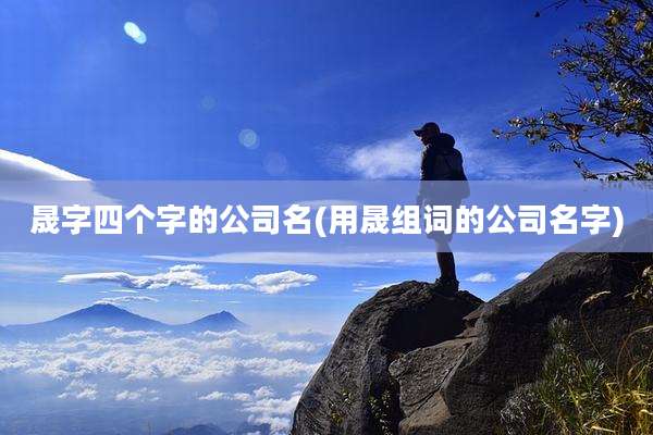 晟字四个字的公司名(用晟组词的公司名字)