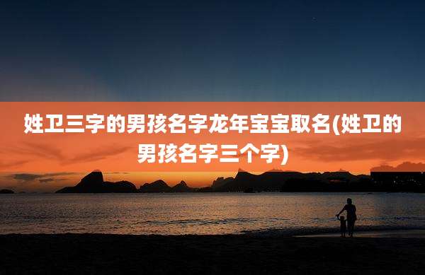 姓卫三字的男孩名字龙年宝宝取名(姓卫的男孩名字三个字)