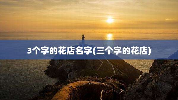 3个字的花店名字(三个字的花店)