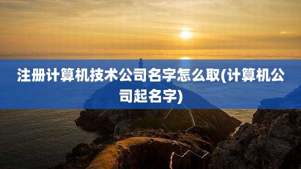 注册计算机技术公司名字怎么取(计算机公司起名字)