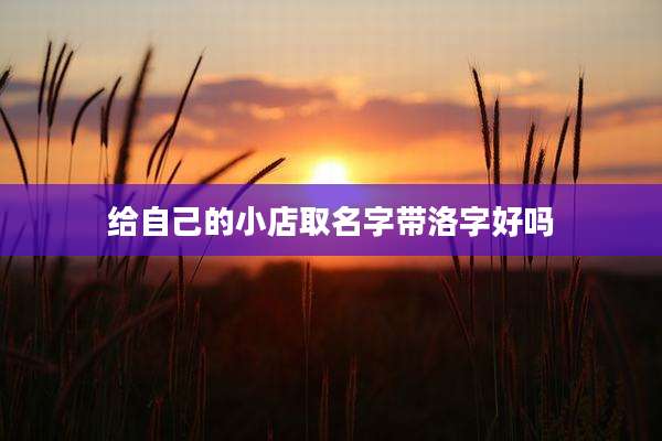给自己的小店取名字带洛字好吗