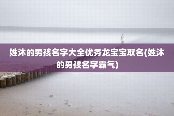 姓沐的男孩名字大全优秀龙宝宝取名(姓沐的男孩名字霸气)