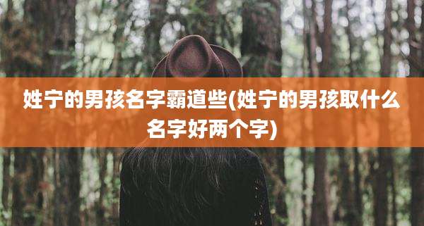 姓宁的男孩名字霸道些(姓宁的男孩取什么名字好两个字)