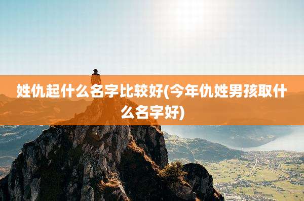 姓仇起什么名字比较好(今年仇姓男孩取什么名字好)