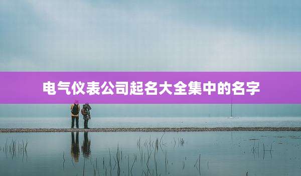电气仪表公司起名大全集中的名字