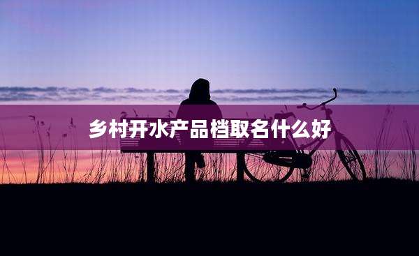 乡村开水产品档取名什么好