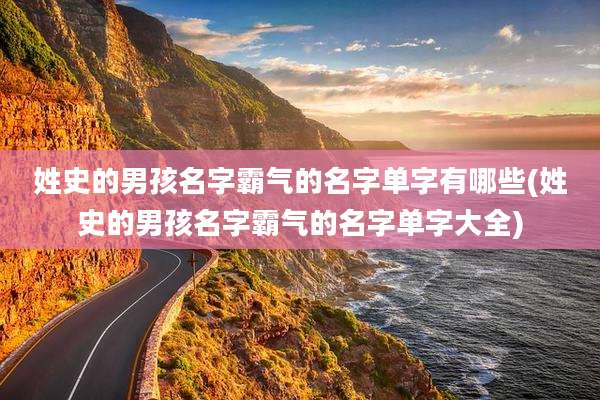 姓史的男孩名字霸气的名字单字有哪些(姓史的男孩名字霸气的名字单字大全)
