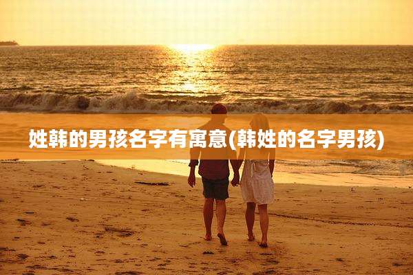 姓韩的男孩名字有寓意(韩姓的名字男孩)