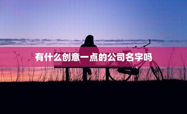 有什么创意一点的公司名字吗