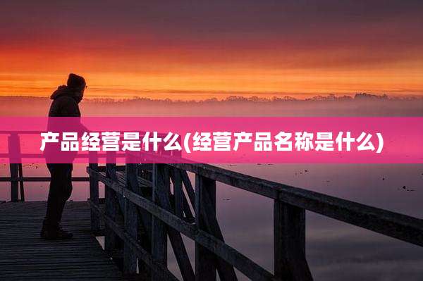产品经营是什么(经营产品名称是什么)