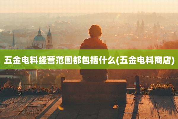 五金电料经营范围都包括什么(五金电料商店)
