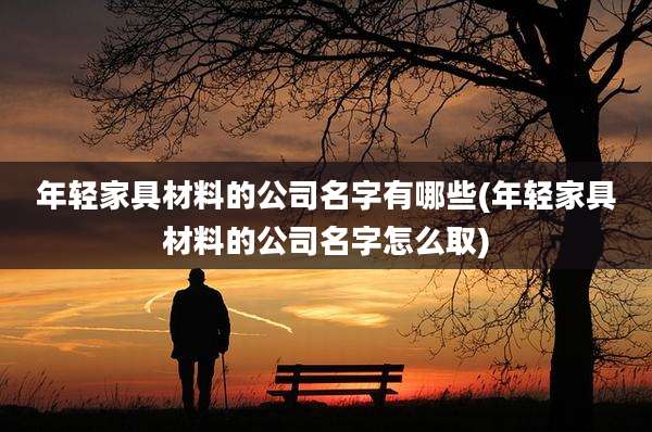 年轻家具材料的公司名字有哪些(年轻家具材料的公司名字怎么取)