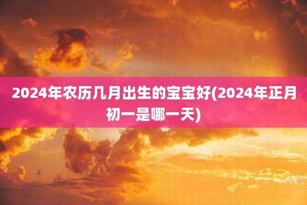 2024年农历几月出生的宝宝好(2024年正月初一是哪一天)