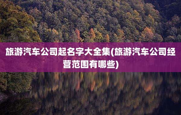 旅游汽车公司起名字大全集(旅游汽车公司经营范围有哪些)