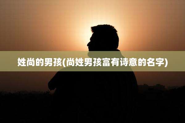 姓尚的男孩(尚姓男孩富有诗意的名字)