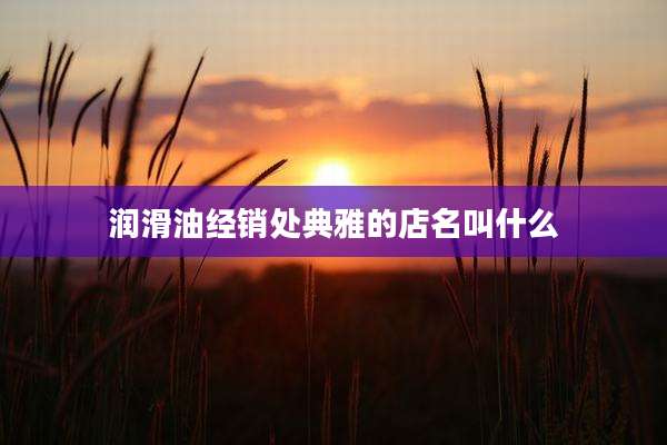 润滑油经销处典雅的店名叫什么