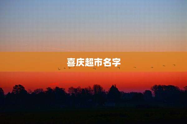 喜庆超市名字