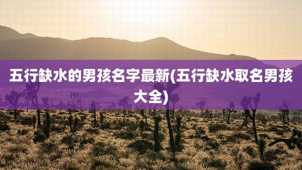 五行缺水的男孩名字最新(五行缺水取名男孩大全)