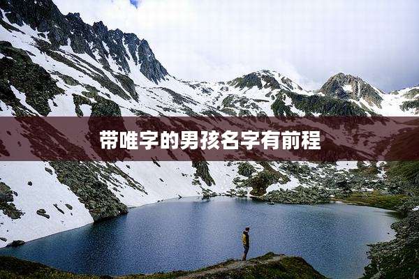 带唯字的男孩名字有前程