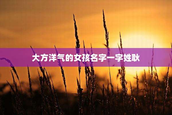 大方洋气的女孩名字一字姓耿