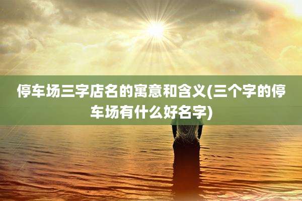 停车场三字店名的寓意和含义(三个字的停车场有什么好名字)