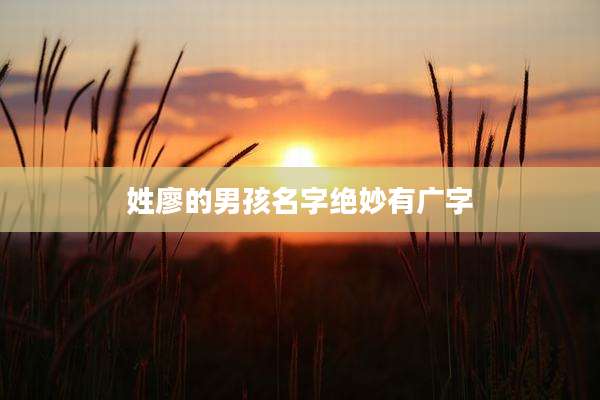 姓廖的男孩名字绝妙有广字