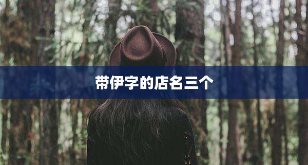 带伊字的店名三个