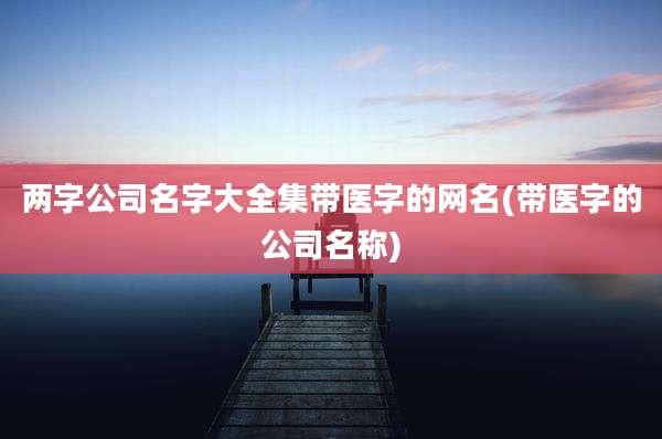 两字公司名字大全集带医字的网名(带医字的公司名称)