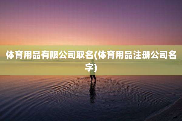 体育用品有限公司取名(体育用品注册公司名字)