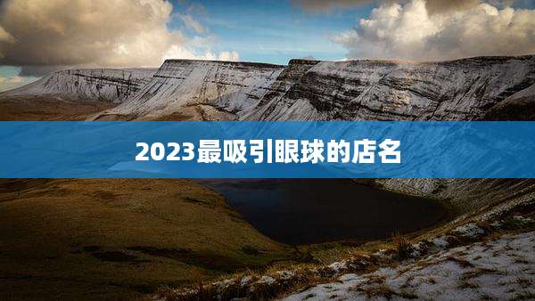 2023最吸引眼球的店名