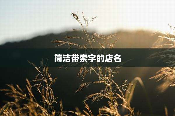 简洁带索字的店名