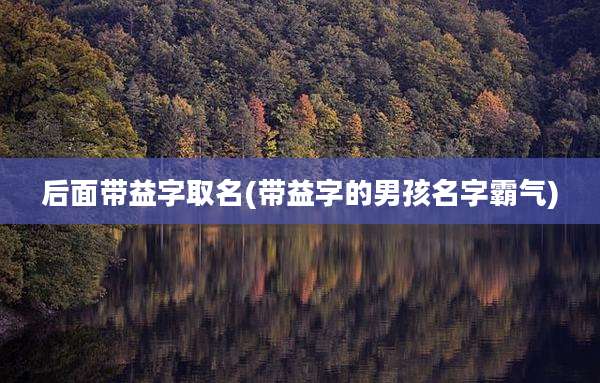 后面带益字取名(带益字的男孩名字霸气)