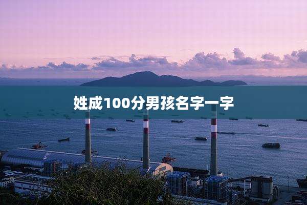 姓成100分男孩名字一字