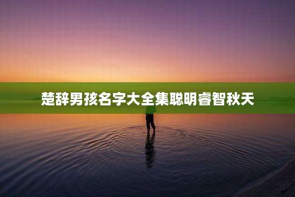 楚辞男孩名字大全集聪明睿智秋天