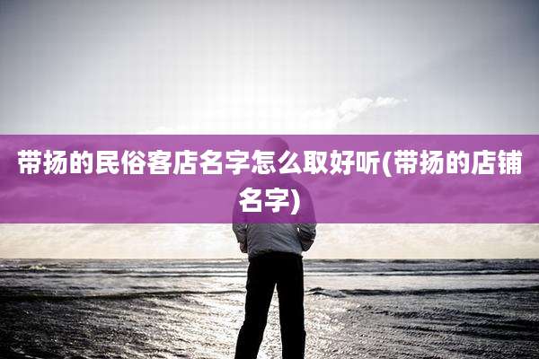 带扬的民俗客店名字怎么取好听(带扬的店铺名字)