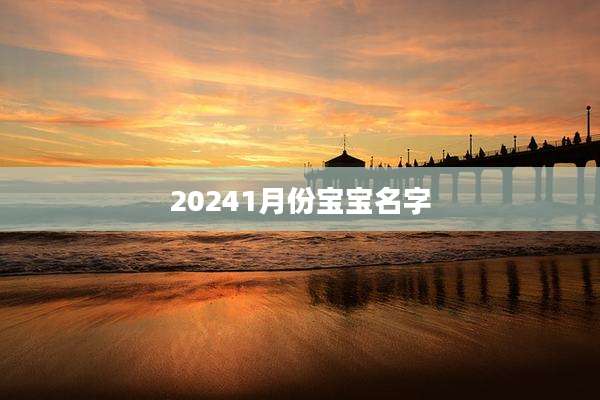 20241月份宝宝名字