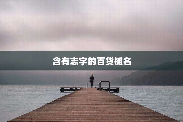 含有志字的百货摊名