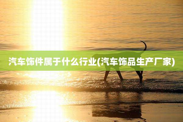 汽车饰件属于什么行业(汽车饰品生产厂家)
